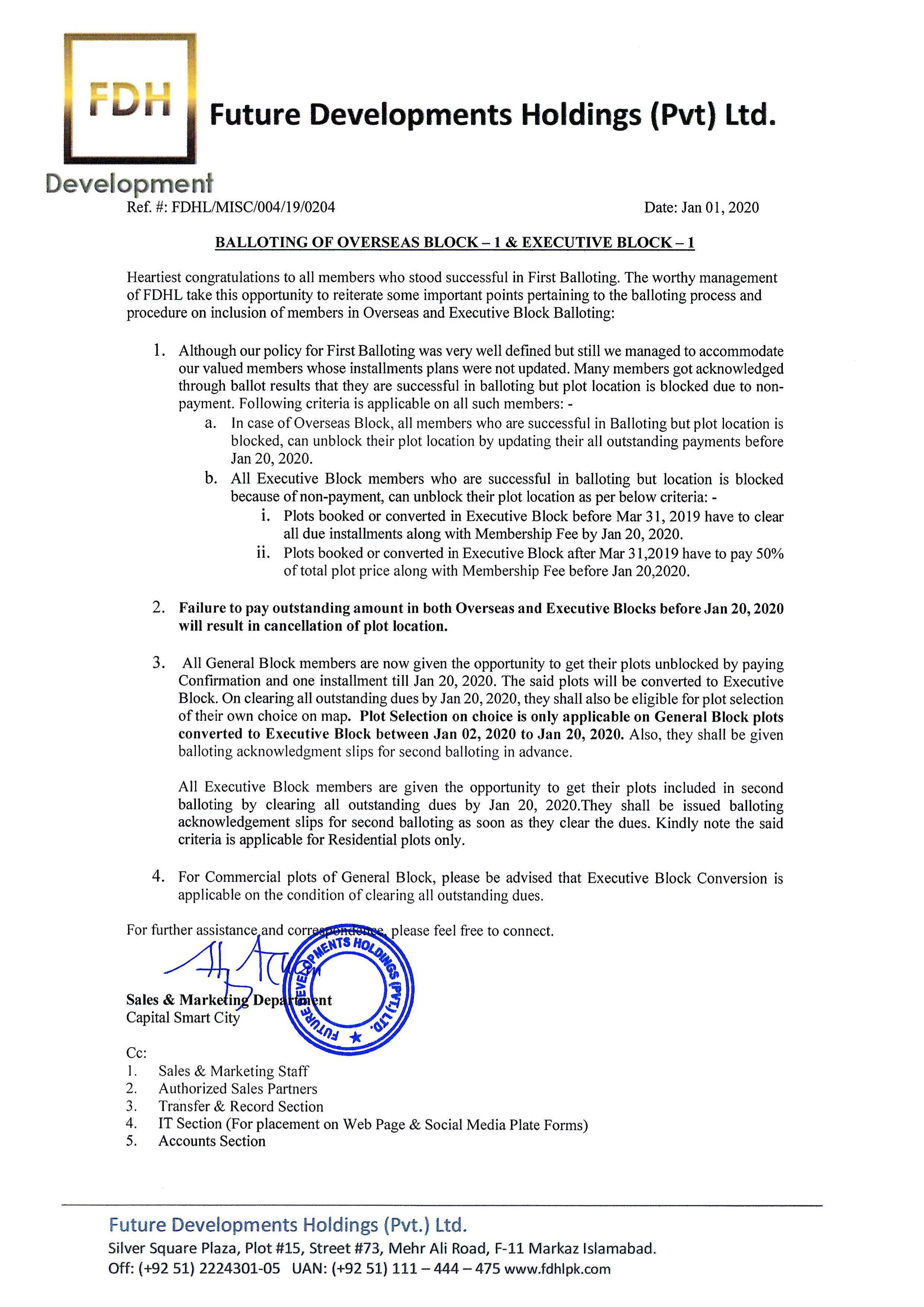Policies on Balloting